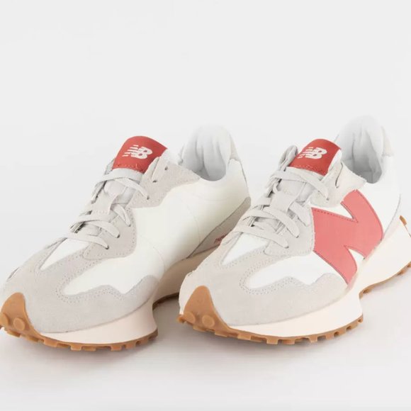 New Balance Shoes - NEW New Balance 327 white beige pink sneakers